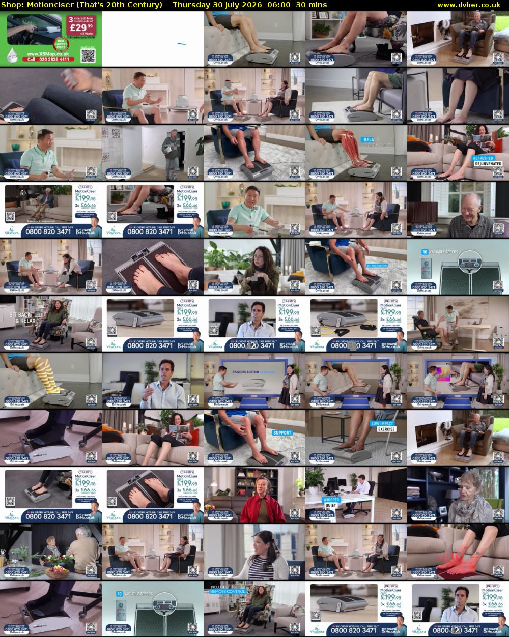 Shop: Motionciser (That's 20th Century) Thursday 30 July 2026 06:00 - 06:30