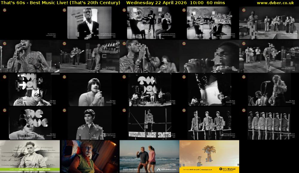 That's 60s - Best Music Live! (That's 20th Century) Wednesday 22 April 2026 10:00 - 11:00