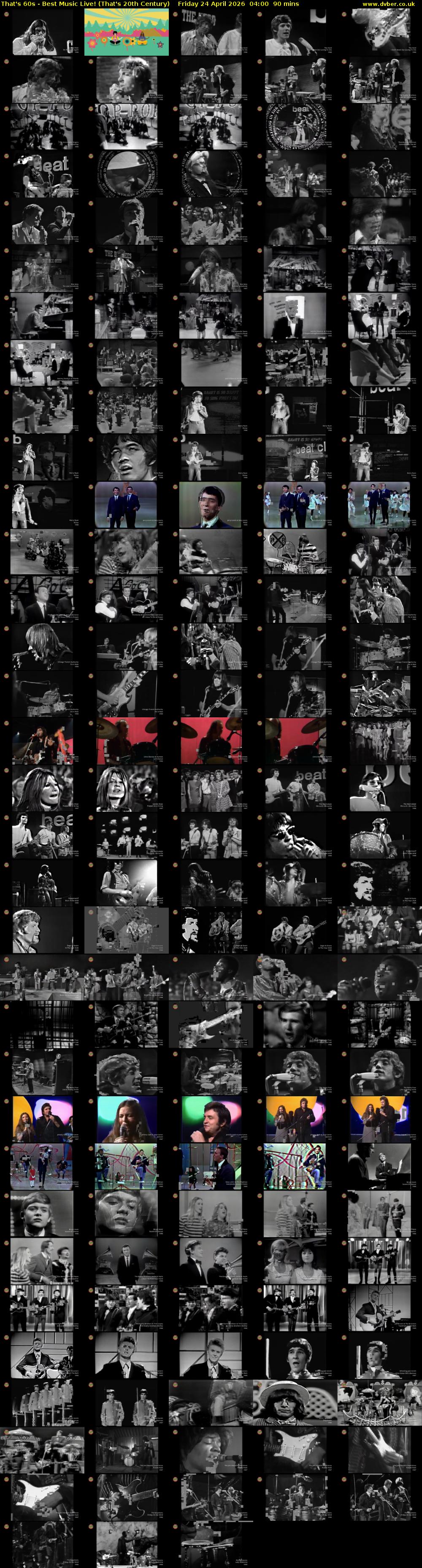 That's 60s - Best Music Live! (That's 20th Century) Friday 24 April 2026 04:00 - 05:30