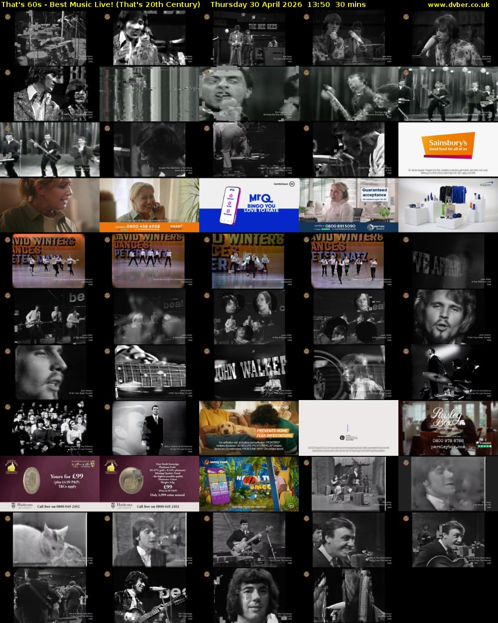 That's 60s - Best Music Live! (That's 20th Century) Thursday 30 April 2026 13:50 - 14:20