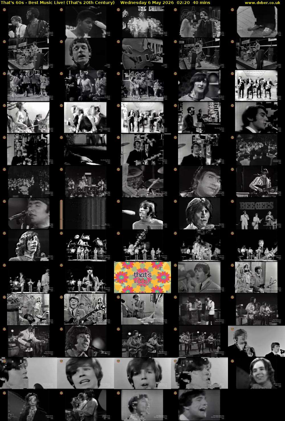 That's 60s - Best Music Live! (That's 20th Century) Wednesday 6 May 2026 02:20 - 03:00