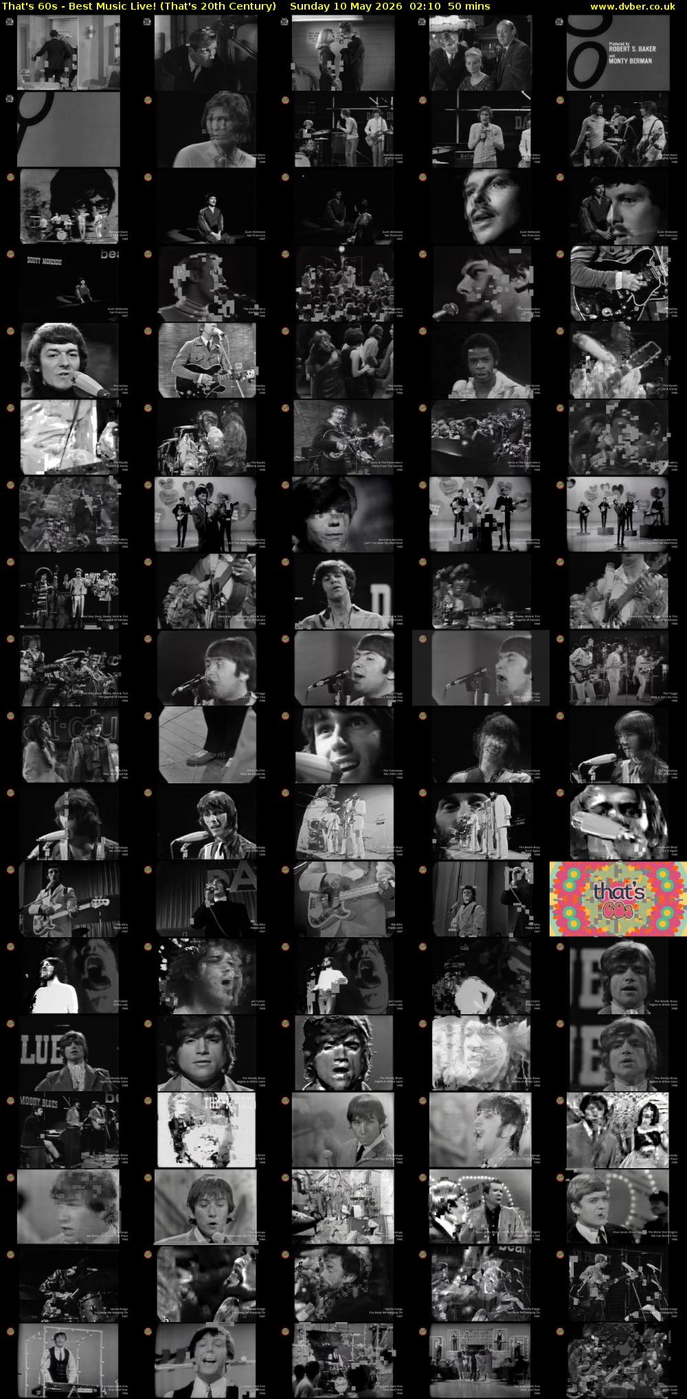 That's 60s - Best Music Live! (That's 20th Century) Sunday 10 May 2026 01:00 - 03:00