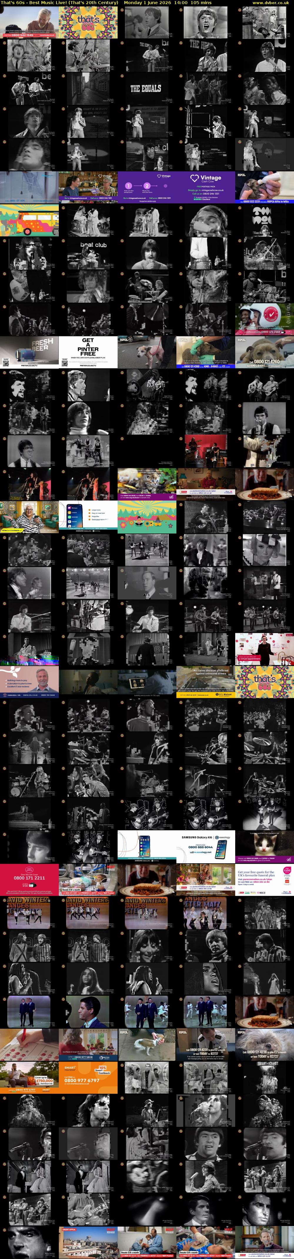 That's 60s - Best Music Live! (That's 20th Century) Monday 1 June 2026 14:00 - 15:45