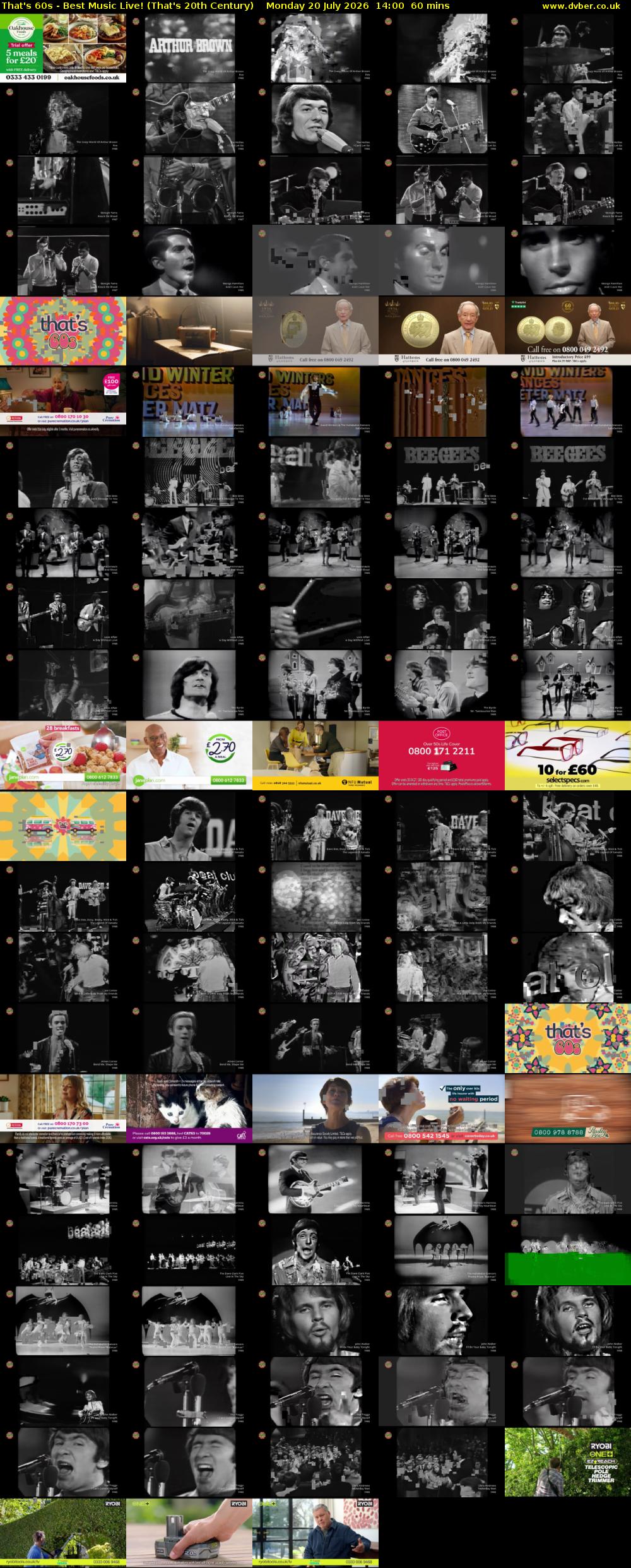 That's 60s - Best Music Live! (That's 20th Century) Monday 20 July 2026 14:00 - 15:00