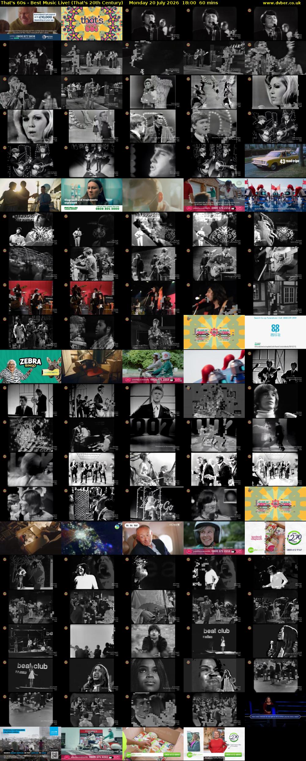 That's 60s - Best Music Live! (That's 20th Century) Monday 20 July 2026 18:00 - 19:00