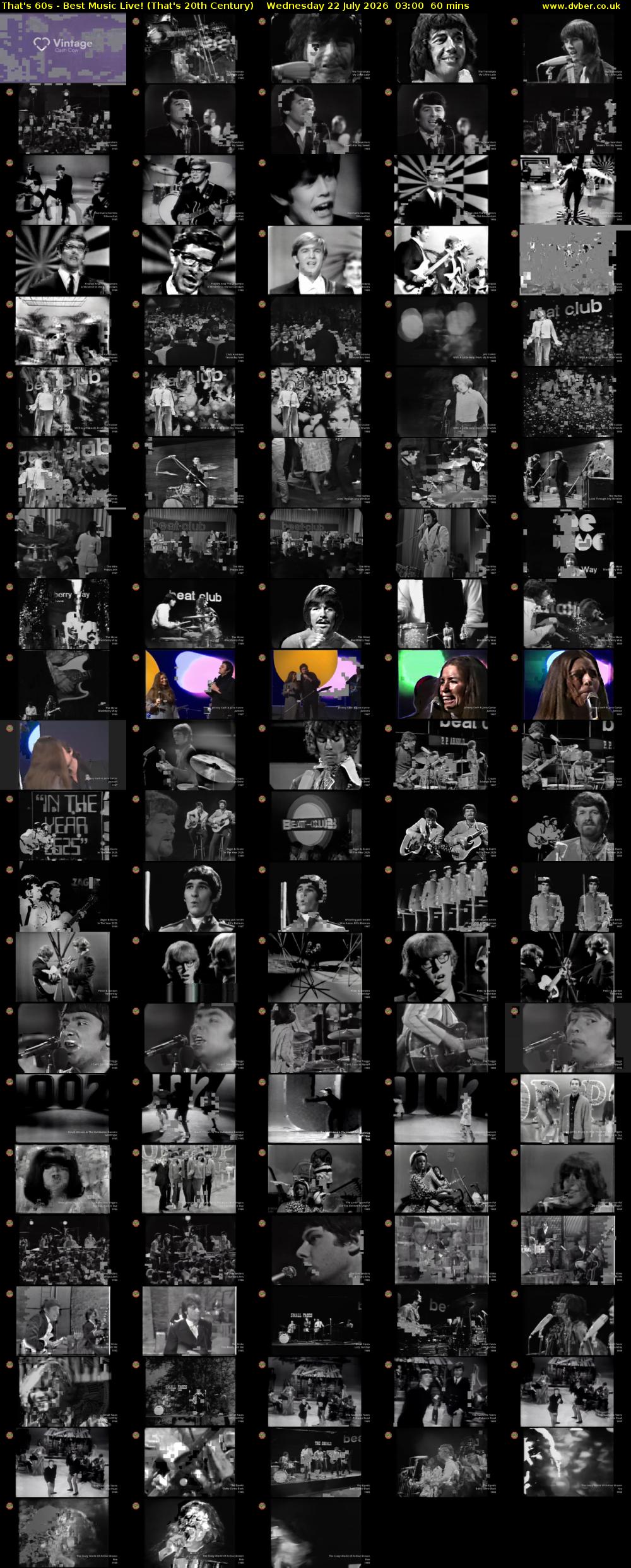 That's 60s - Best Music Live! (That's 20th Century) Wednesday 22 July 2026 03:00 - 04:00