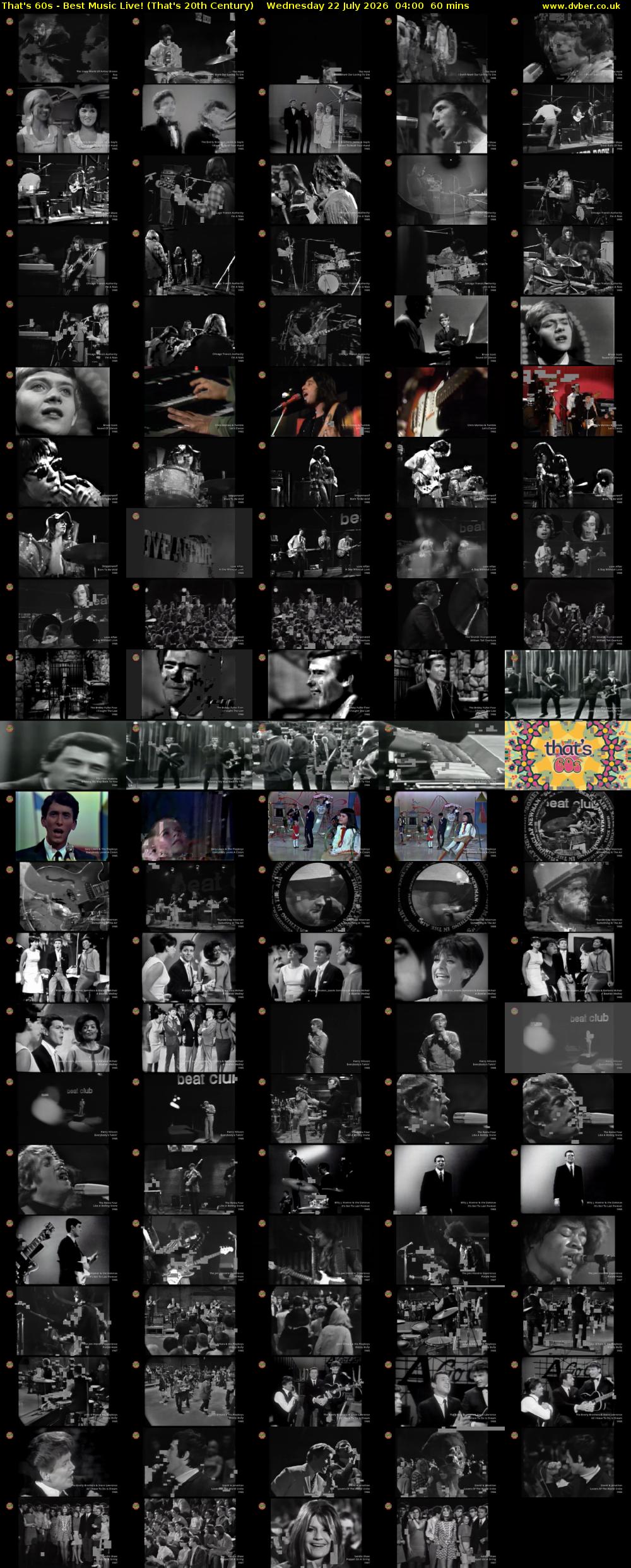 That's 60s - Best Music Live! (That's 20th Century) Wednesday 22 July 2026 04:00 - 05:00