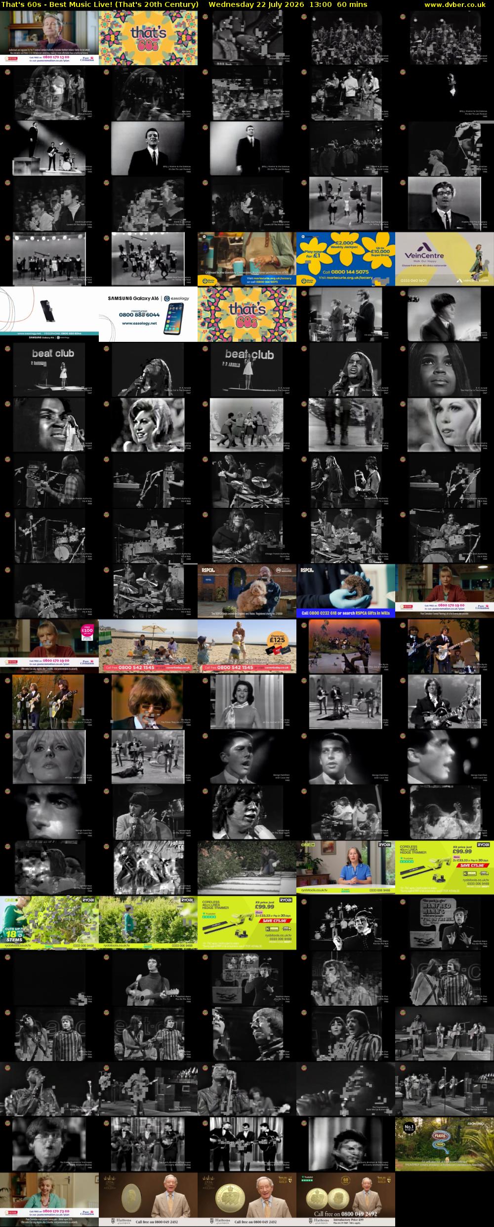 That's 60s - Best Music Live! (That's 20th Century) Wednesday 22 July 2026 13:00 - 14:00