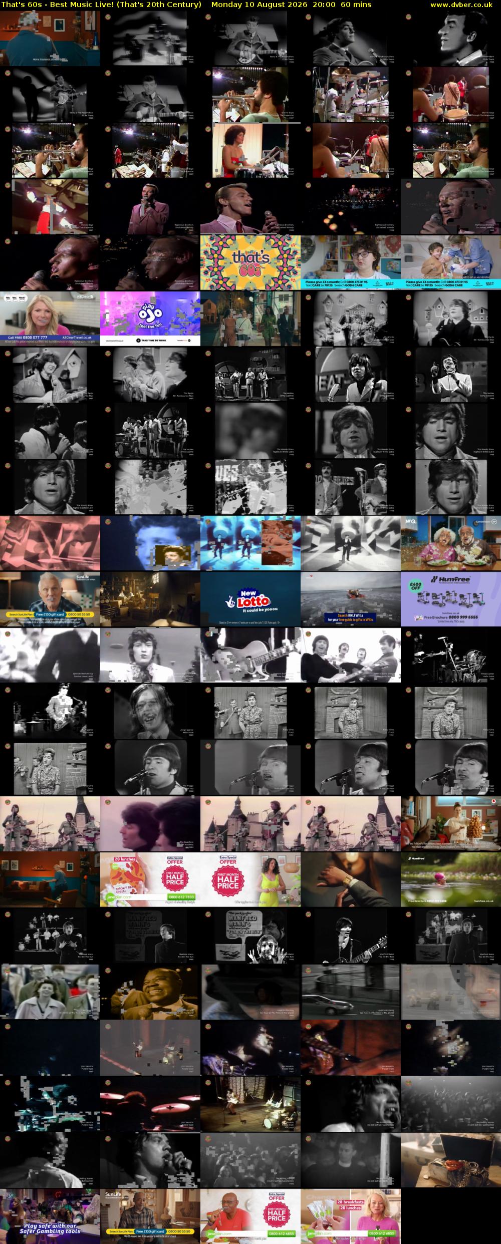 That's 60s - Best Music Live! (That's 20th Century) Monday 10 August 2026 20:00 - 21:00