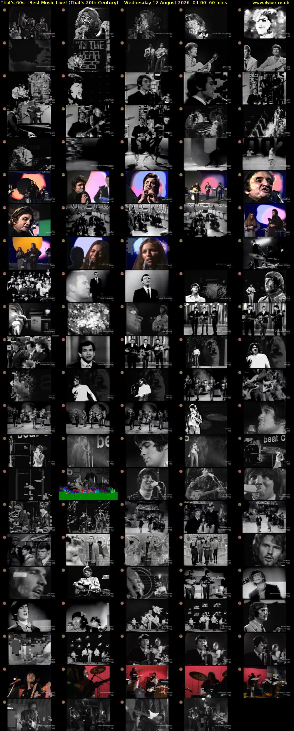 That's 60s - Best Music Live! (That's 20th Century) Wednesday 12 August 2026 04:00 - 05:00