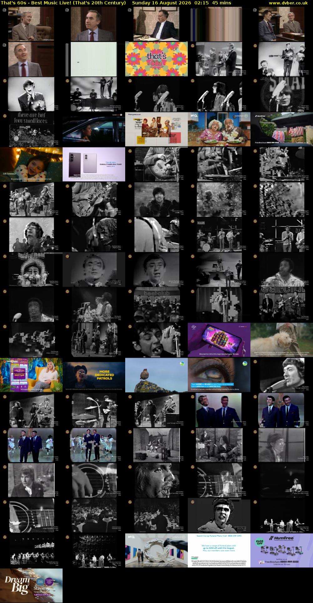 That's 60s - Best Music Live! (That's 20th Century) Sunday 16 August 2026 02:15 - 03:00