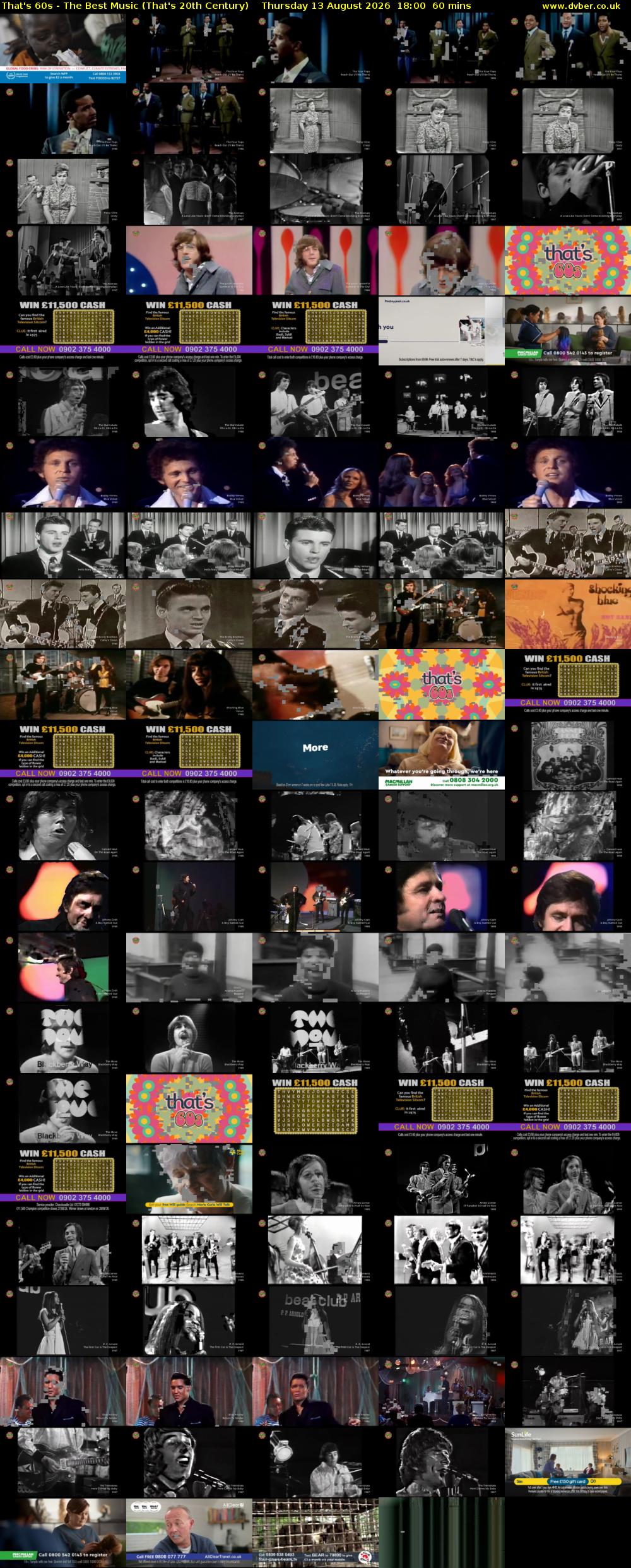 That's 60s - The Best Music (That's 20th Century) Thursday 13 August 2026 18:00 - 19:00
