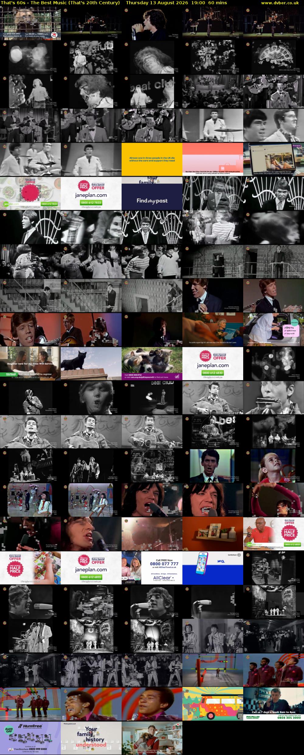 That's 60s - The Best Music (That's 20th Century) Thursday 13 August 2026 19:00 - 20:00