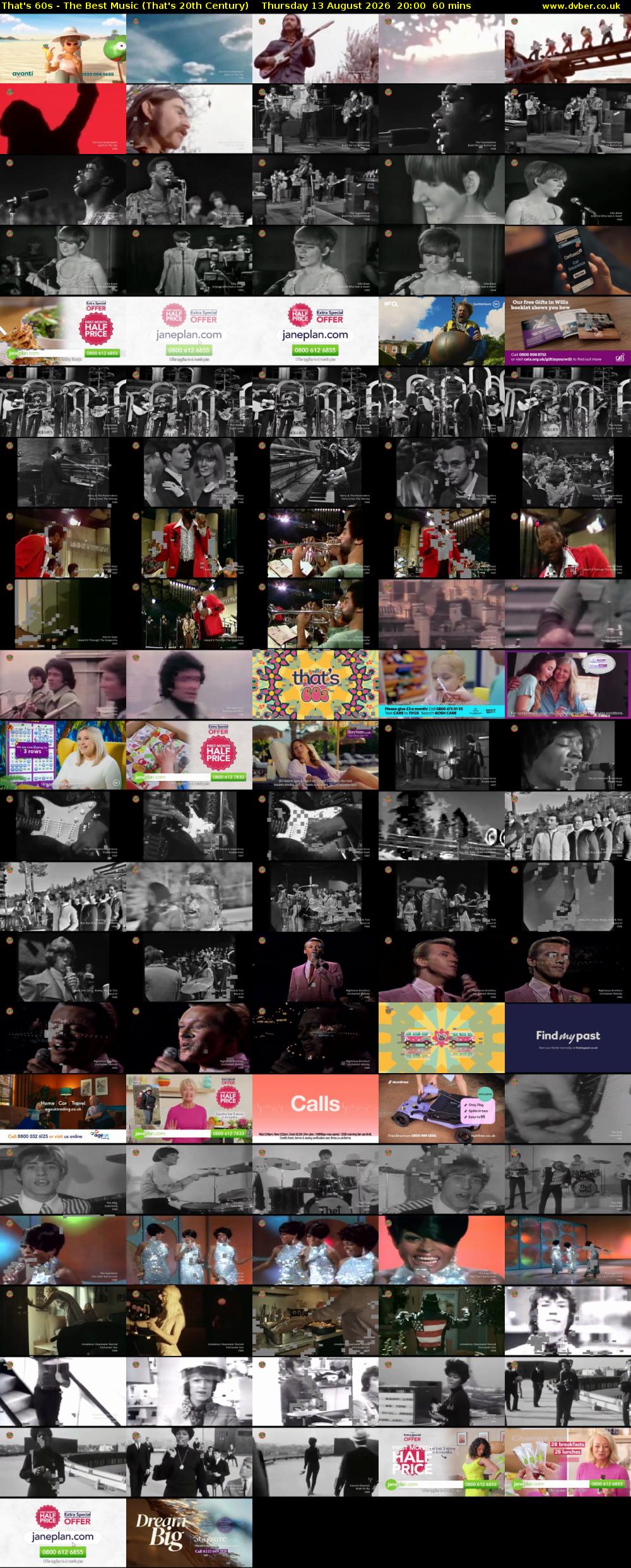 That's 60s - The Best Music (That's 20th Century) Thursday 13 August 2026 20:00 - 21:00