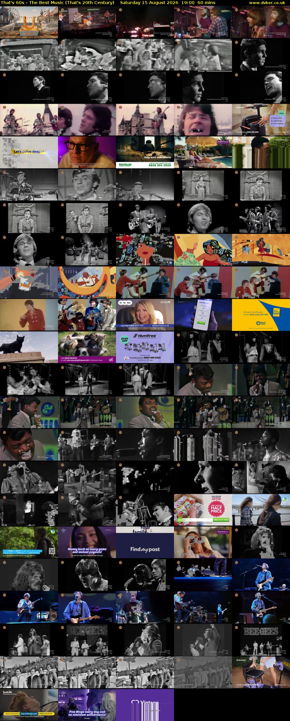 That's 60s - The Best Music (That's 20th Century) Saturday 15 August 2026 19:00 - 20:00
