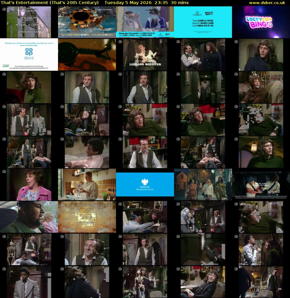 That's Entertainment (That's 20th Century) Tuesday 5 May 2026 23:35 - 00:05