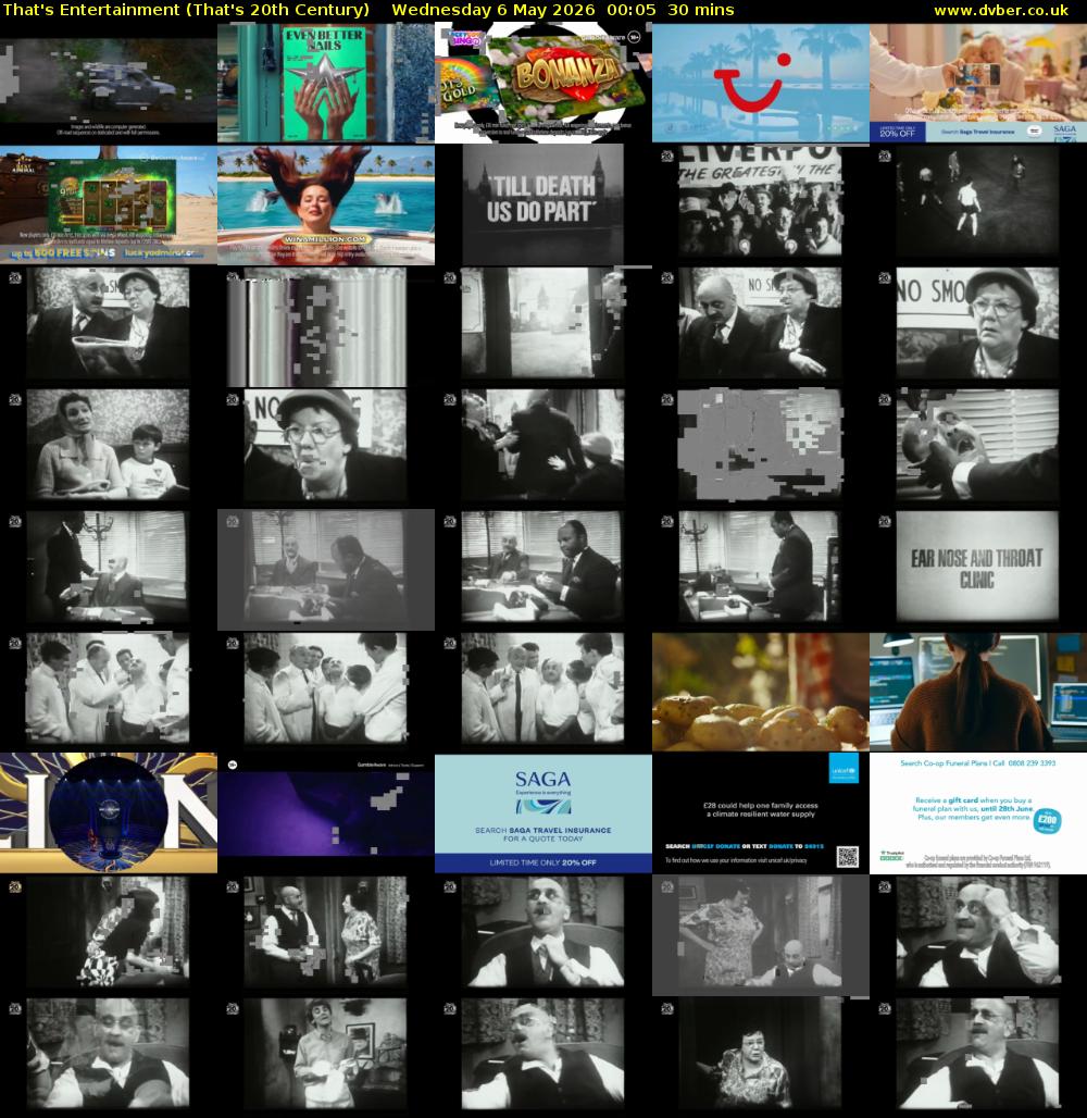 That's Entertainment (That's 20th Century) Wednesday 6 May 2026 00:05 - 00:35