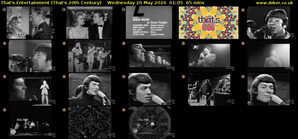 That's Entertainment (That's 20th Century) Wednesday 20 May 2026 01:05 - 02:10