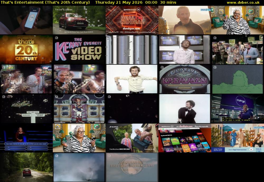 That's Entertainment (That's 20th Century) Thursday 21 May 2026 00:00 - 00:30