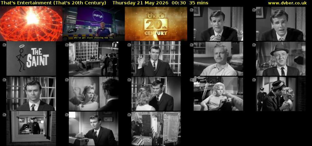 That's Entertainment (That's 20th Century) Thursday 21 May 2026 00:30 - 01:05