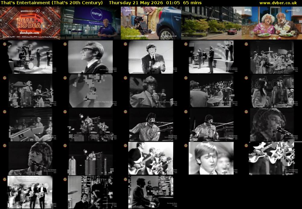 That's Entertainment (That's 20th Century) Thursday 21 May 2026 01:05 - 02:10