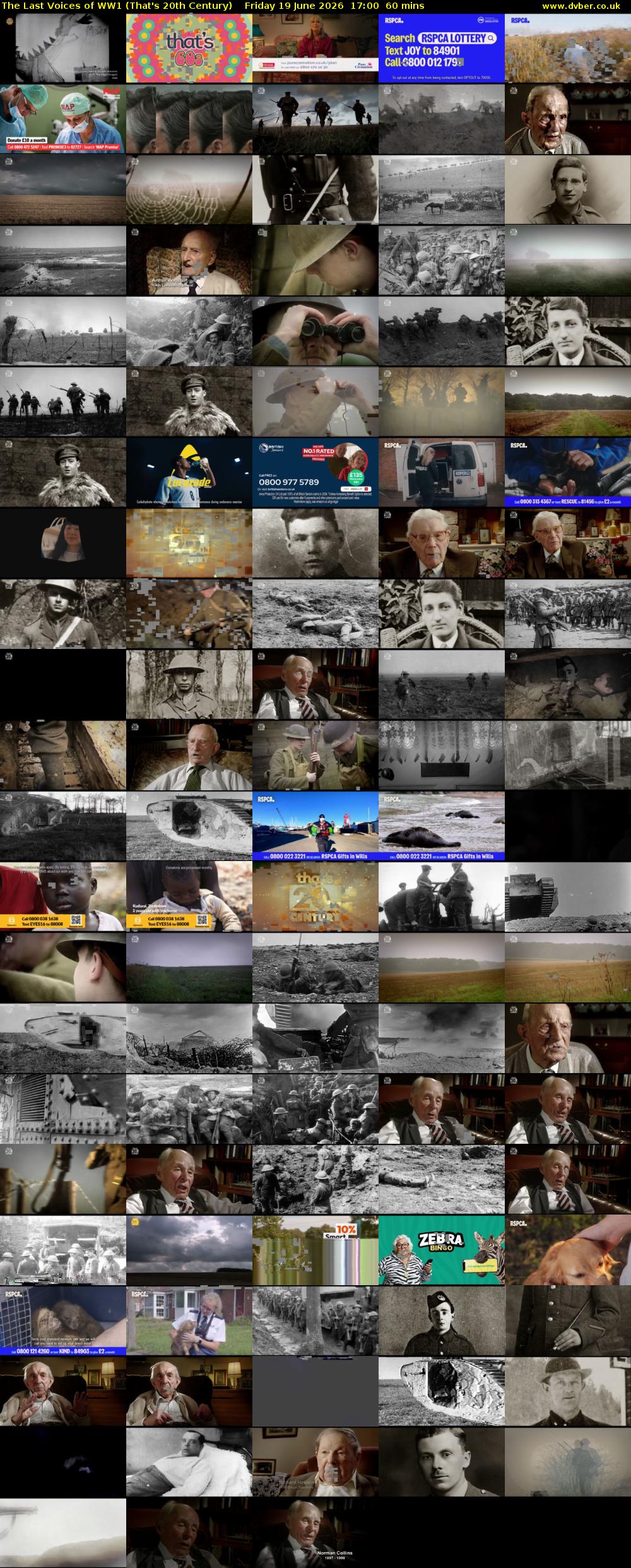 The Last Voices of WW1 (That's 20th Century) Friday 19 June 2026 17:00 - 18:00