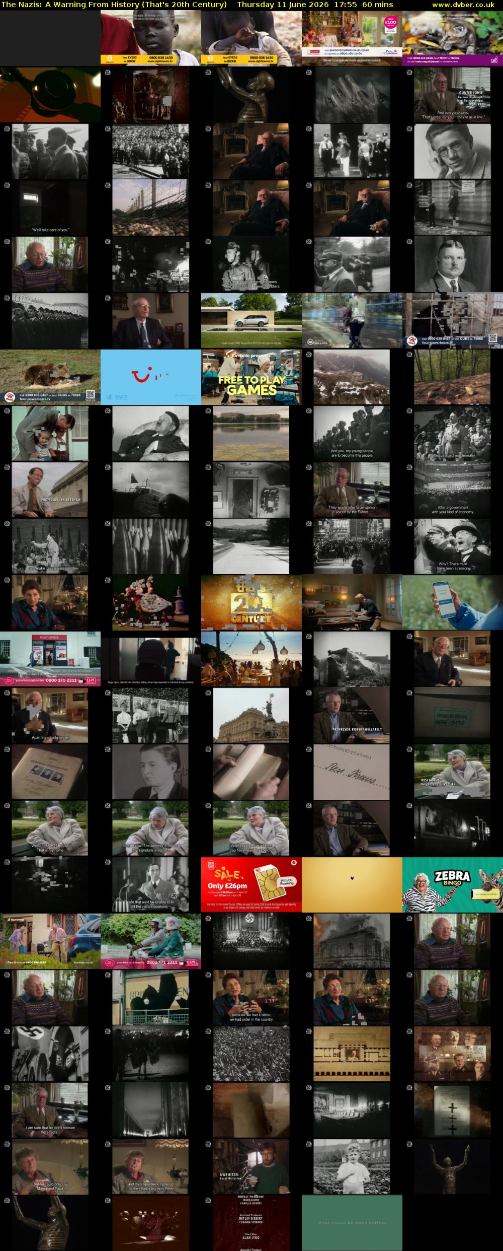 The Nazis: A Warning From History (That's 20th Century) Thursday 11 June 2026 17:55 - 18:55