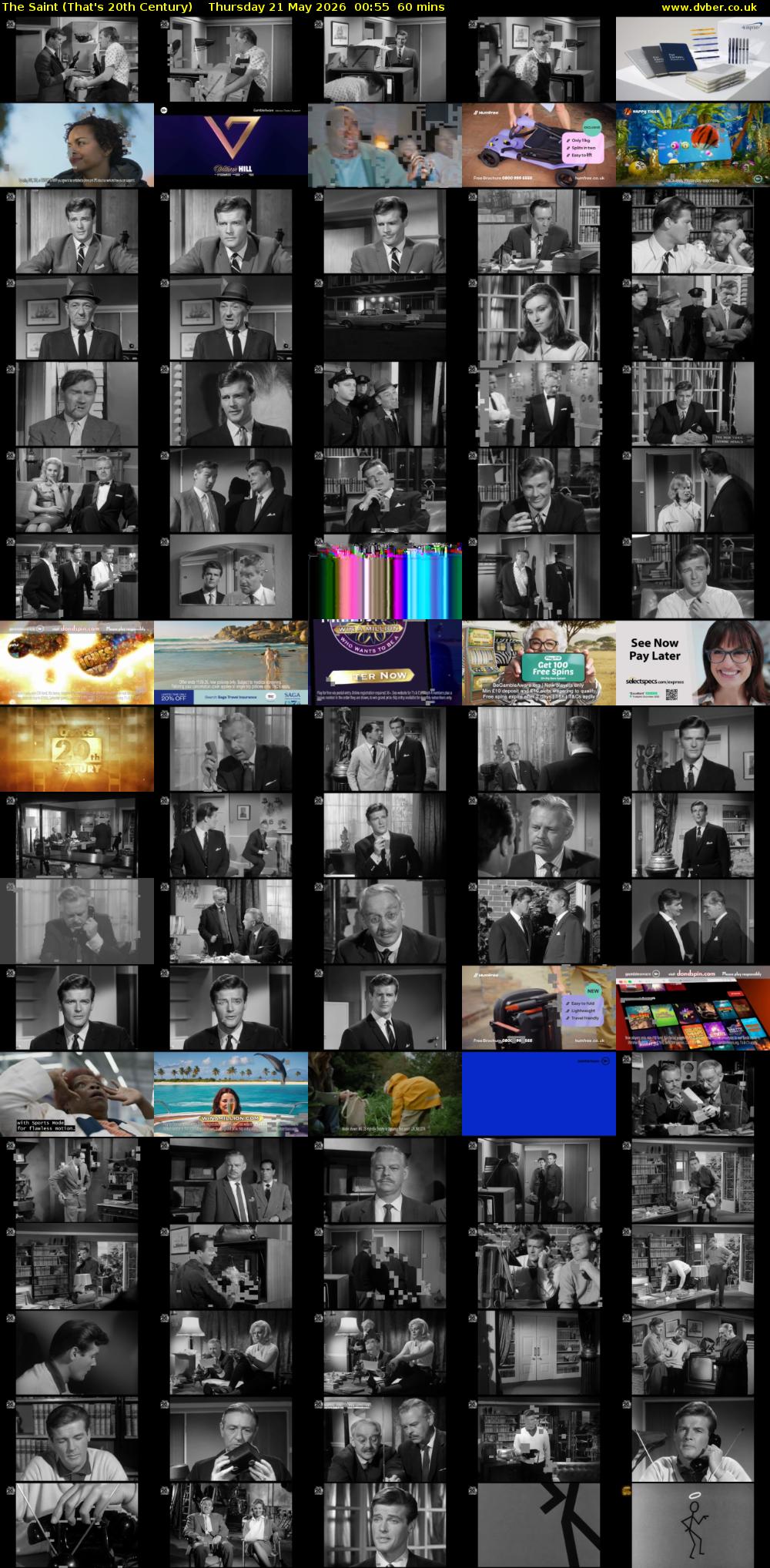 The Saint (That's 20th Century) Thursday 21 May 2026 00:55 - 01:55
