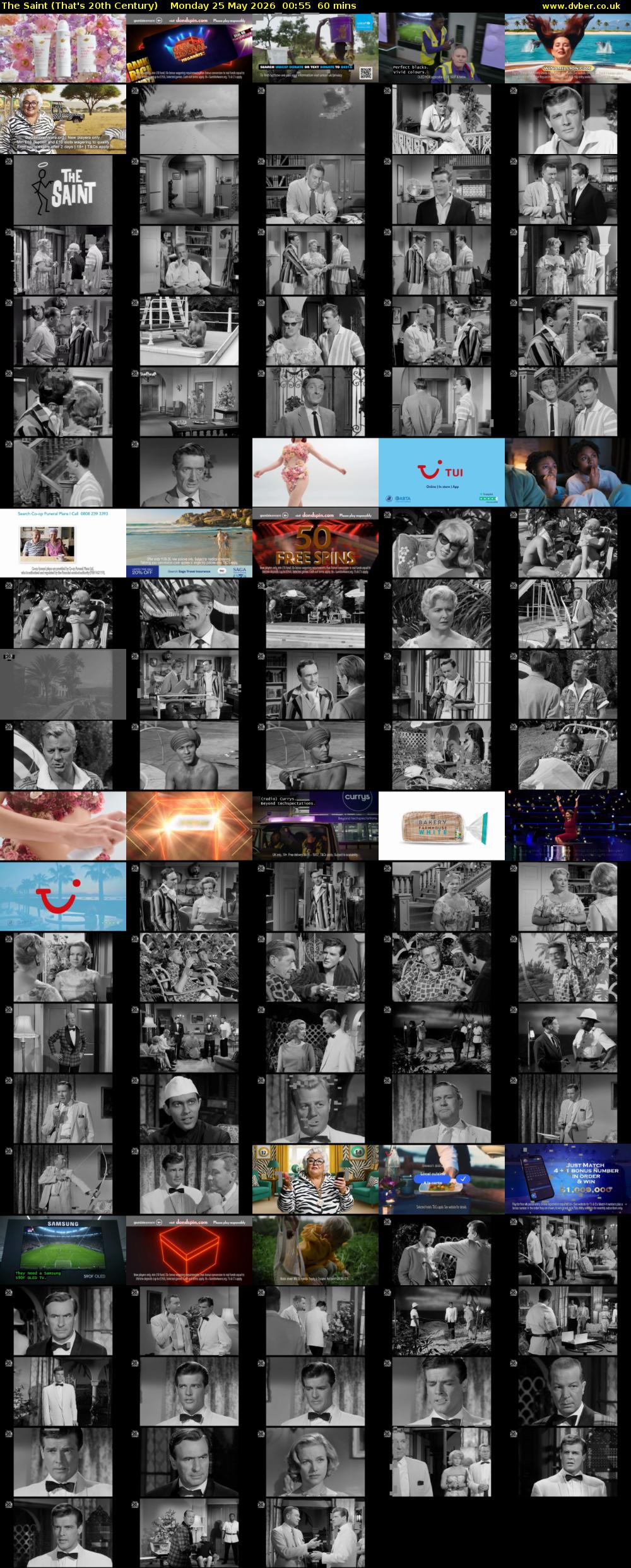The Saint (That's 20th Century) Monday 25 May 2026 00:55 - 01:55