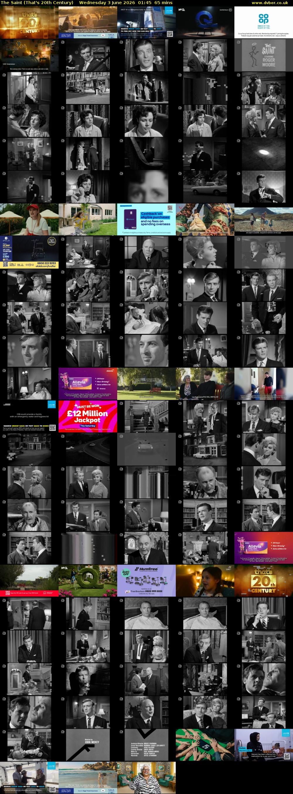 The Saint (That's 20th Century) Wednesday 3 June 2026 01:45 - 02:50