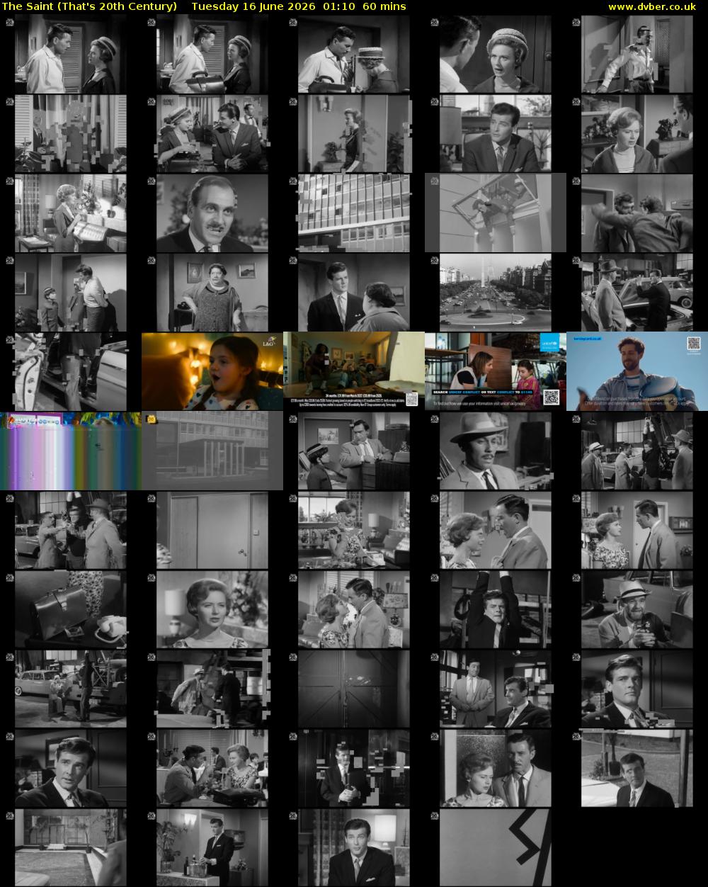 The Saint (That's 20th Century) Tuesday 16 June 2026 01:10 - 02:10