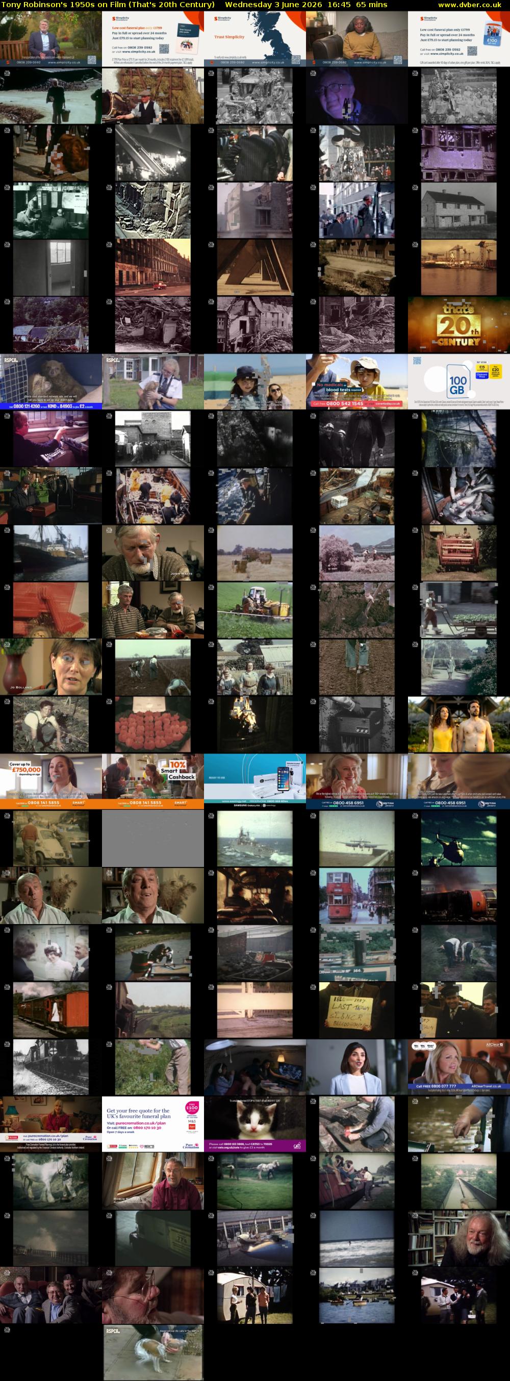 Tony Robinson's 1950s on Film (That's 20th Century) Wednesday 3 June 2026 16:45 - 17:50