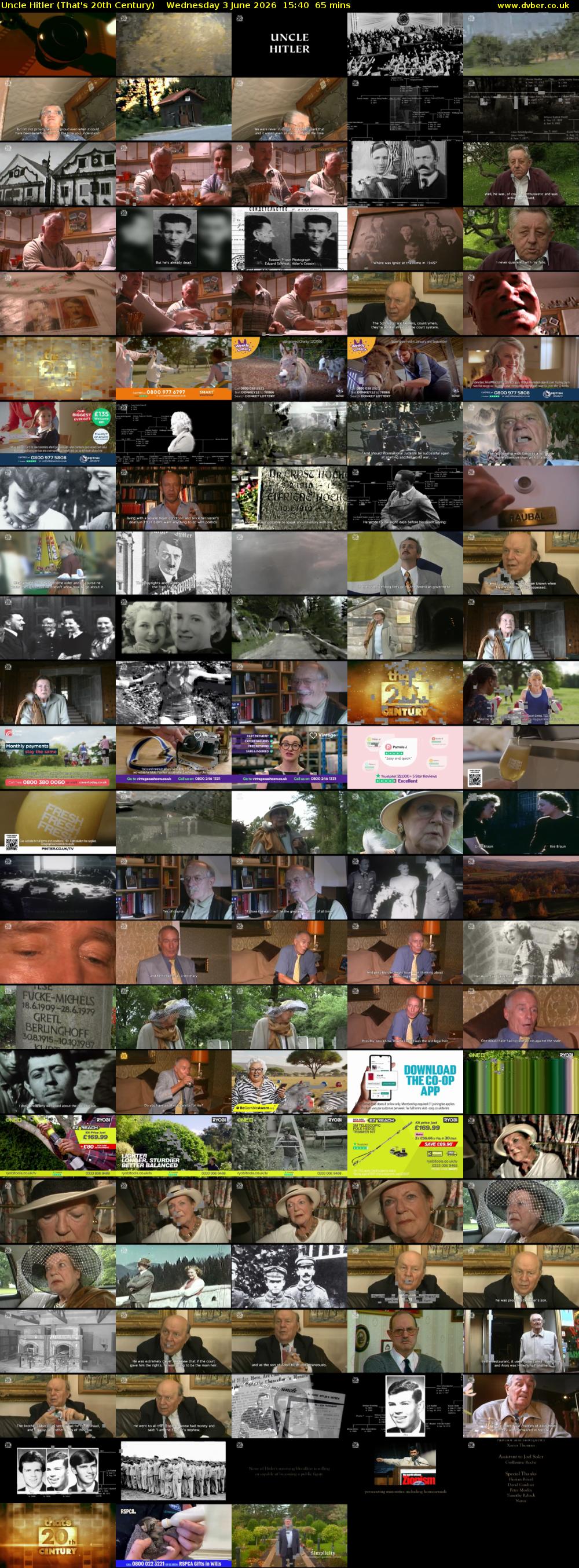 Uncle Hitler (That's 20th Century) Wednesday 3 June 2026 15:40 - 16:45