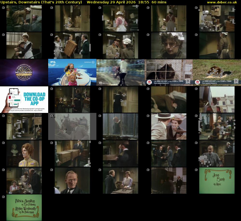 Upstairs, Downstairs (That's 20th Century) Wednesday 29 April 2026 18:55 - 19:55