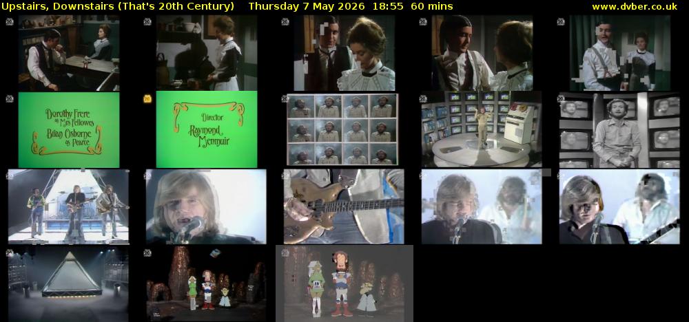 Upstairs, Downstairs (That's 20th Century) Thursday 7 May 2026 18:55 - 19:55