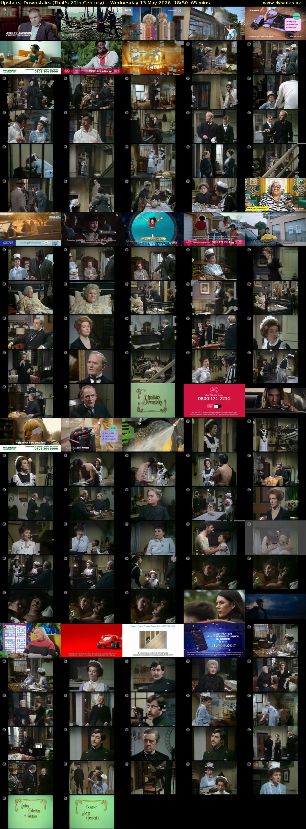 Upstairs, Downstairs (That's 20th Century) Wednesday 13 May 2026 18:50 - 19:55