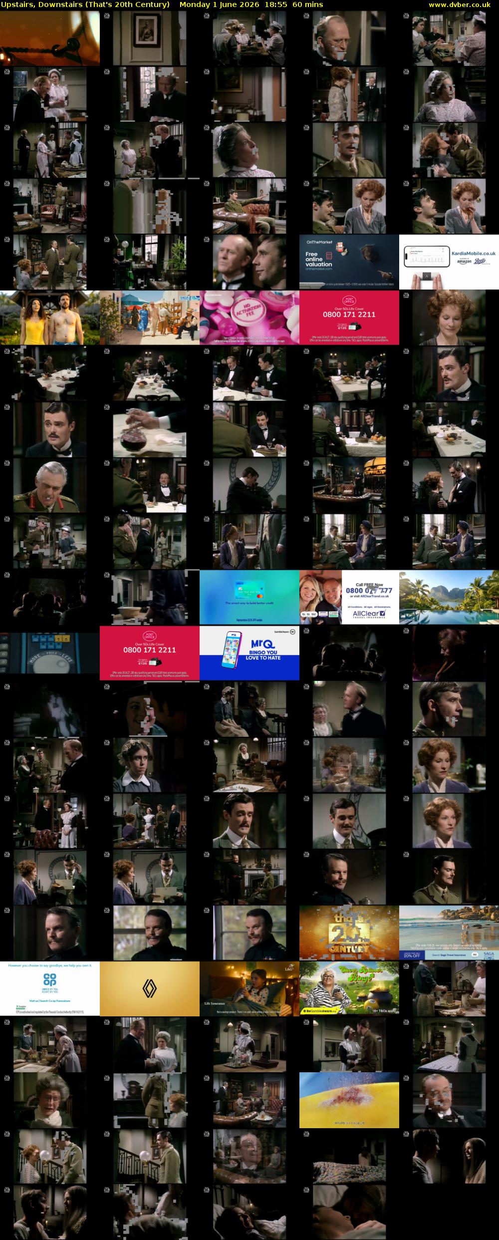 Upstairs, Downstairs (That's 20th Century) Monday 1 June 2026 18:55 - 19:55