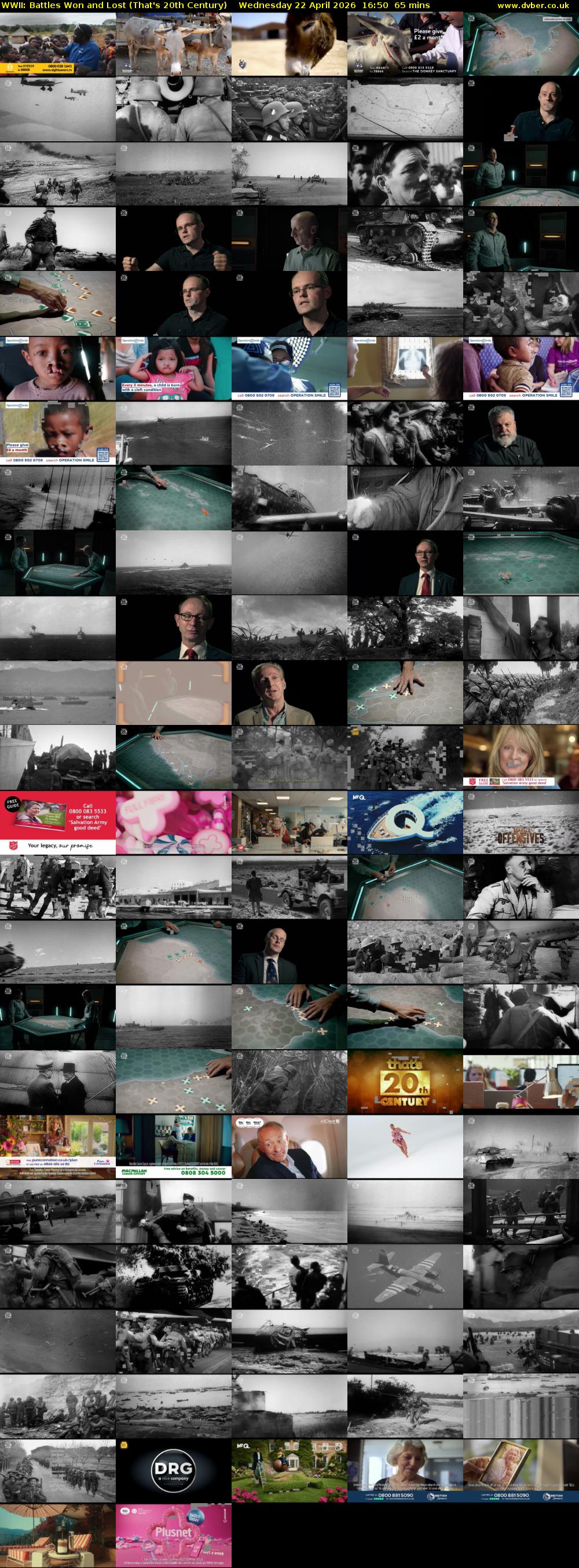 WWII: Battles Won and Lost (That's 20th Century) Wednesday 22 April 2026 16:50 - 17:55