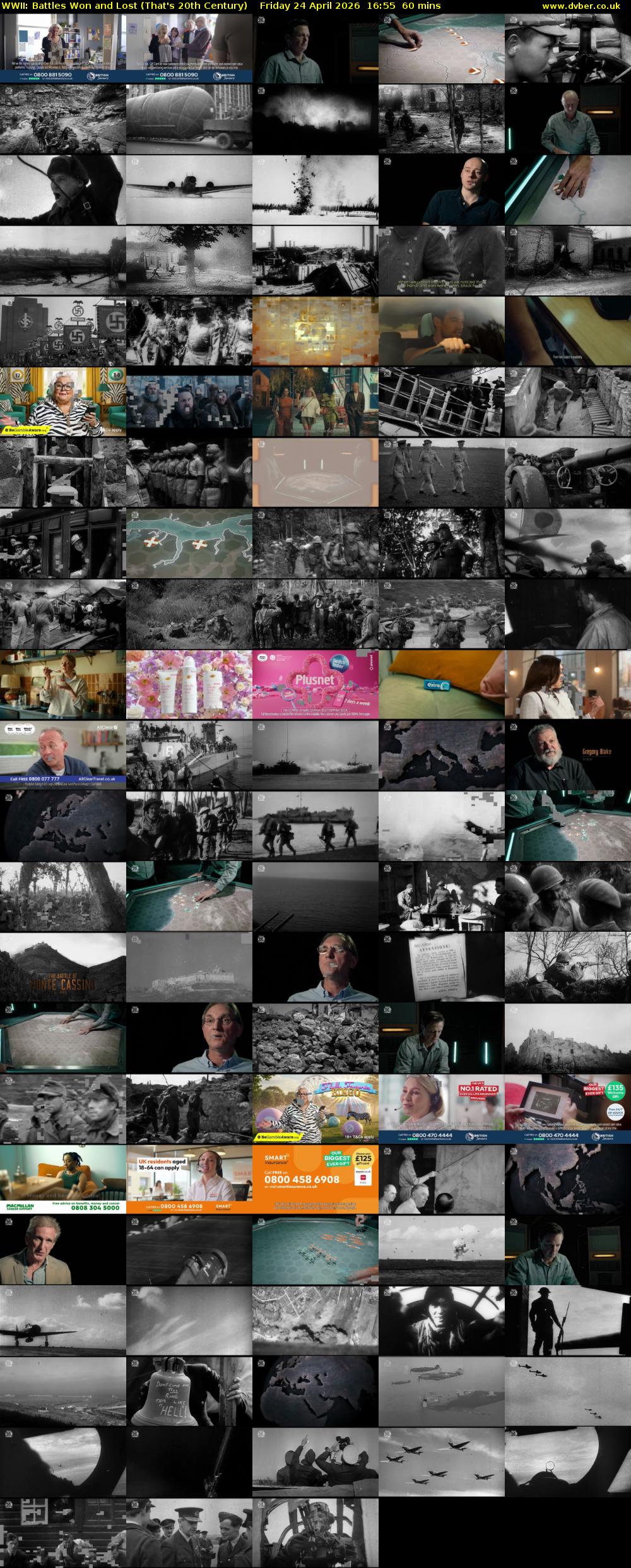 WWII: Battles Won and Lost (That's 20th Century) Friday 24 April 2026 16:55 - 17:55