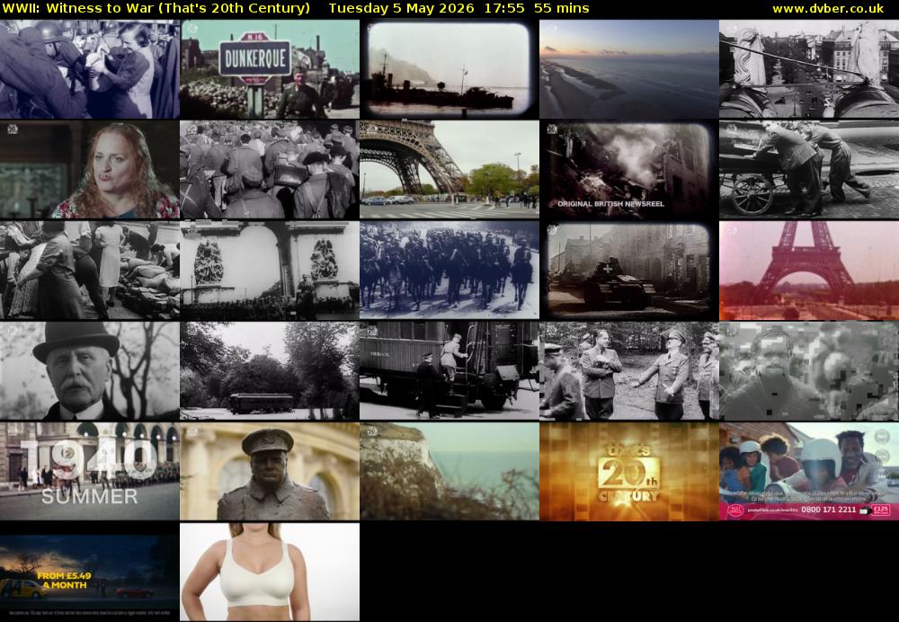 WWII: Witness to War (That's 20th Century) Tuesday 5 May 2026 17:55 - 18:50