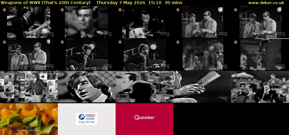 Weapons of WWII (That's 20th Century) Thursday 7 May 2026 15:10 - 15:40