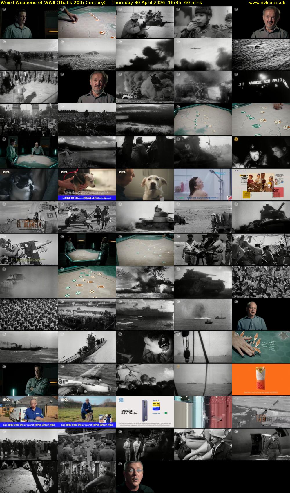 Weird Weapons of WWII (That's 20th Century) Thursday 30 April 2026 16:35 - 17:35