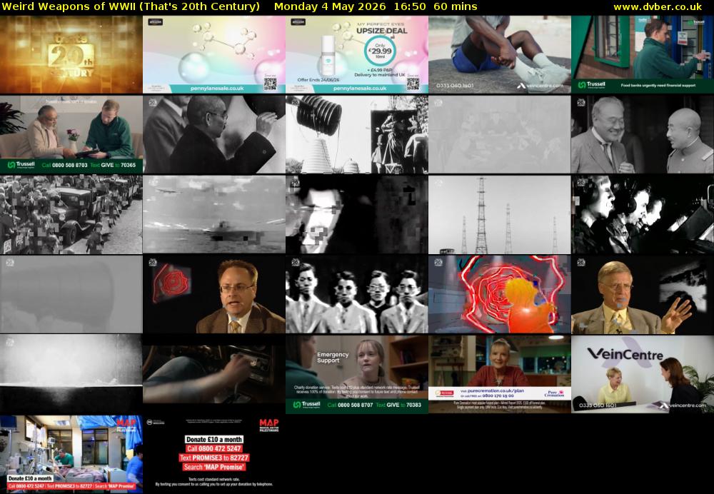 Weird Weapons of WWII (That's 20th Century) Monday 4 May 2026 16:50 - 17:50