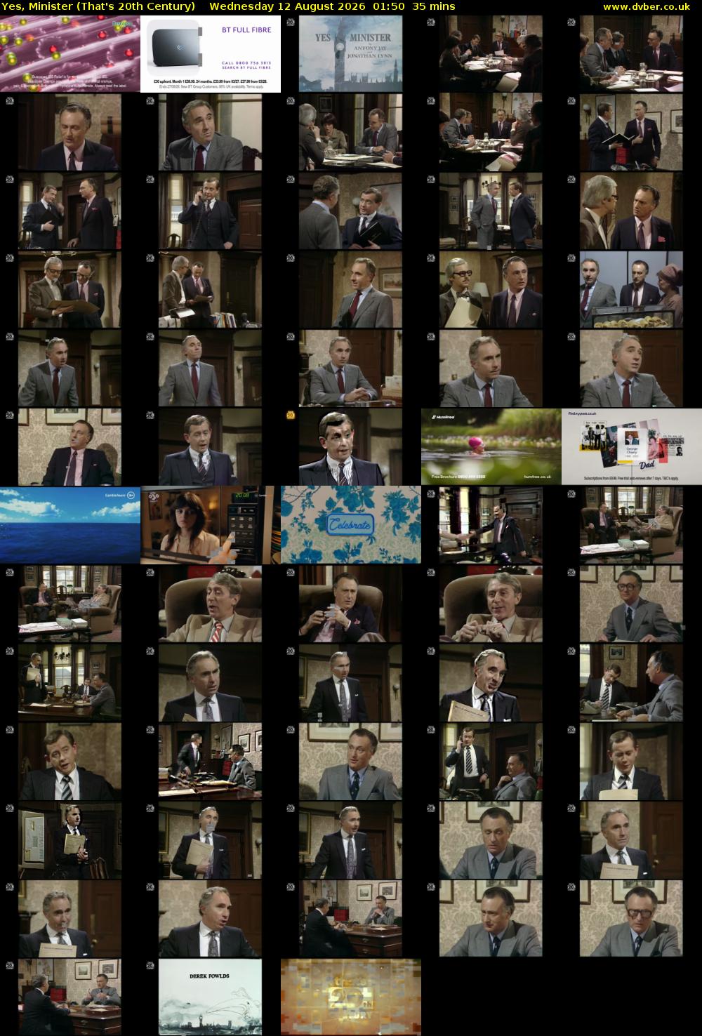 Yes, Minister (That's 20th Century) Wednesday 12 August 2026 01:50 - 02:25