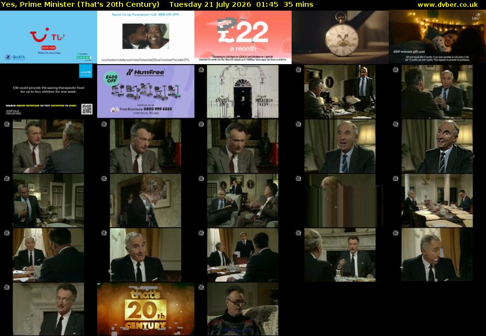 Yes, Prime Minister (That's 20th Century) Tuesday 21 July 2026 01:45 - 02:20