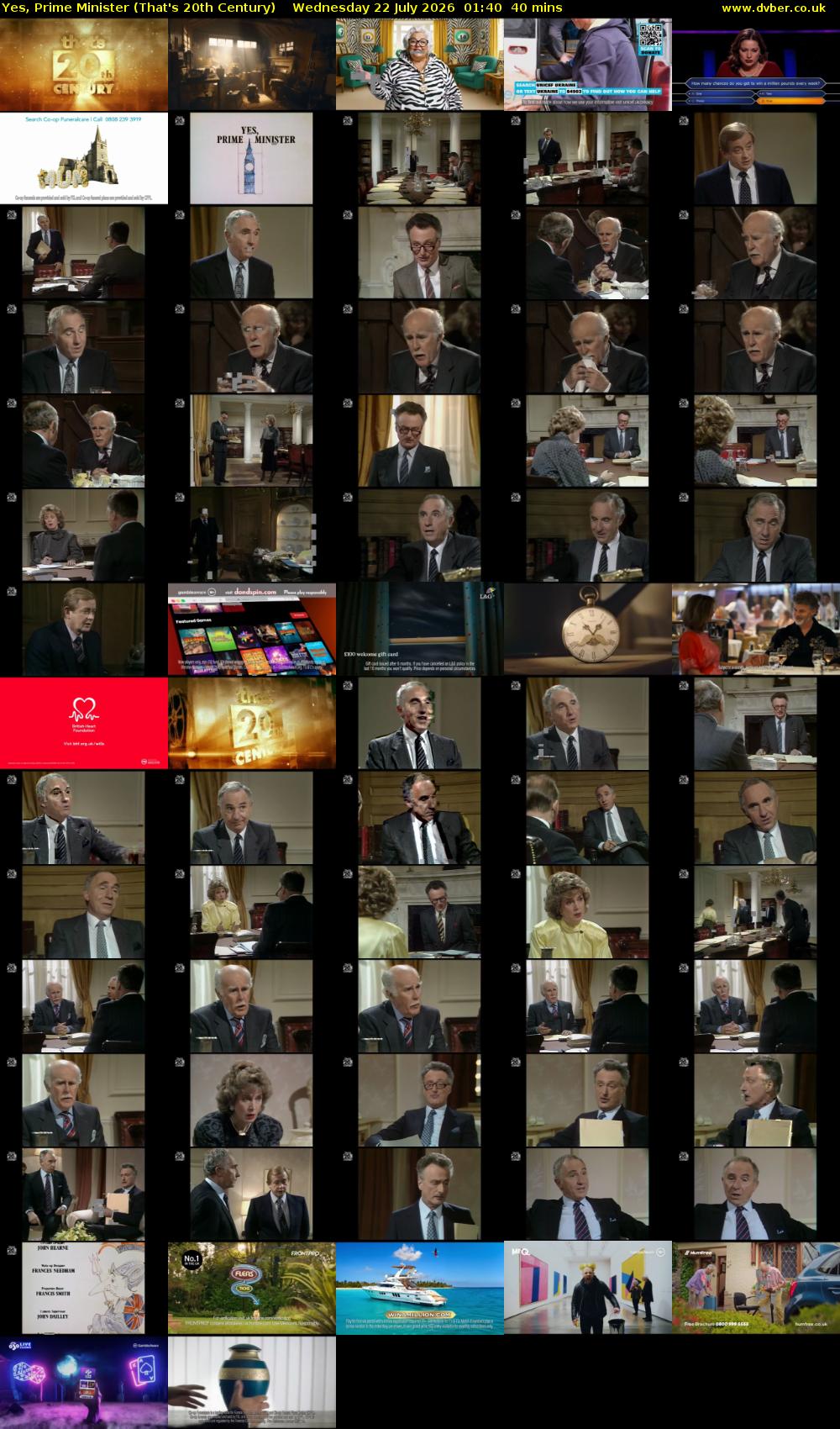 Yes, Prime Minister (That's 20th Century) Wednesday 22 July 2026 01:40 - 02:20