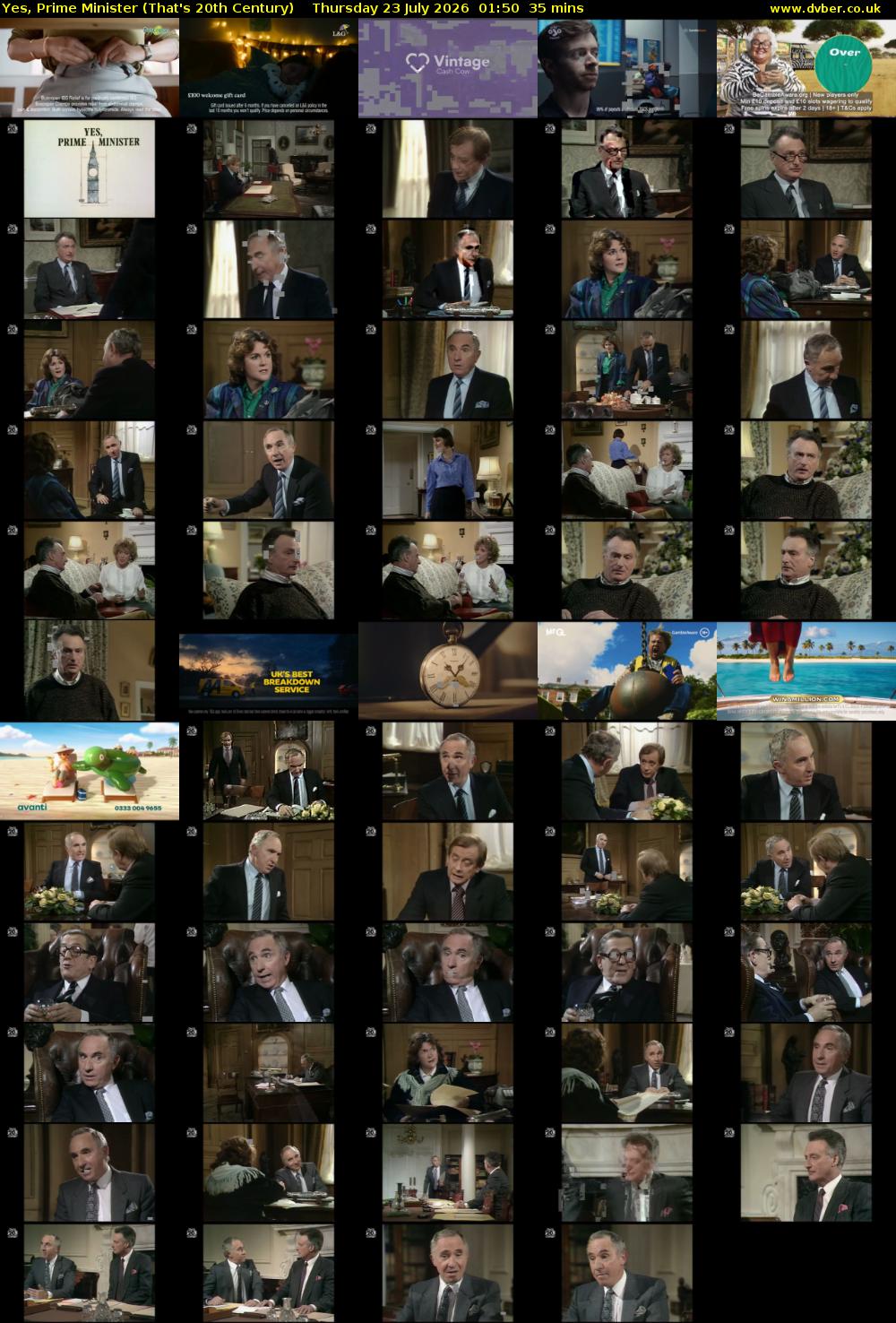 Yes, Prime Minister (That's 20th Century) Thursday 23 July 2026 01:50 - 02:25