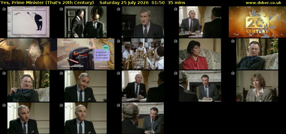 Yes, Prime Minister (That's 20th Century) Saturday 25 July 2026 01:50 - 02:25