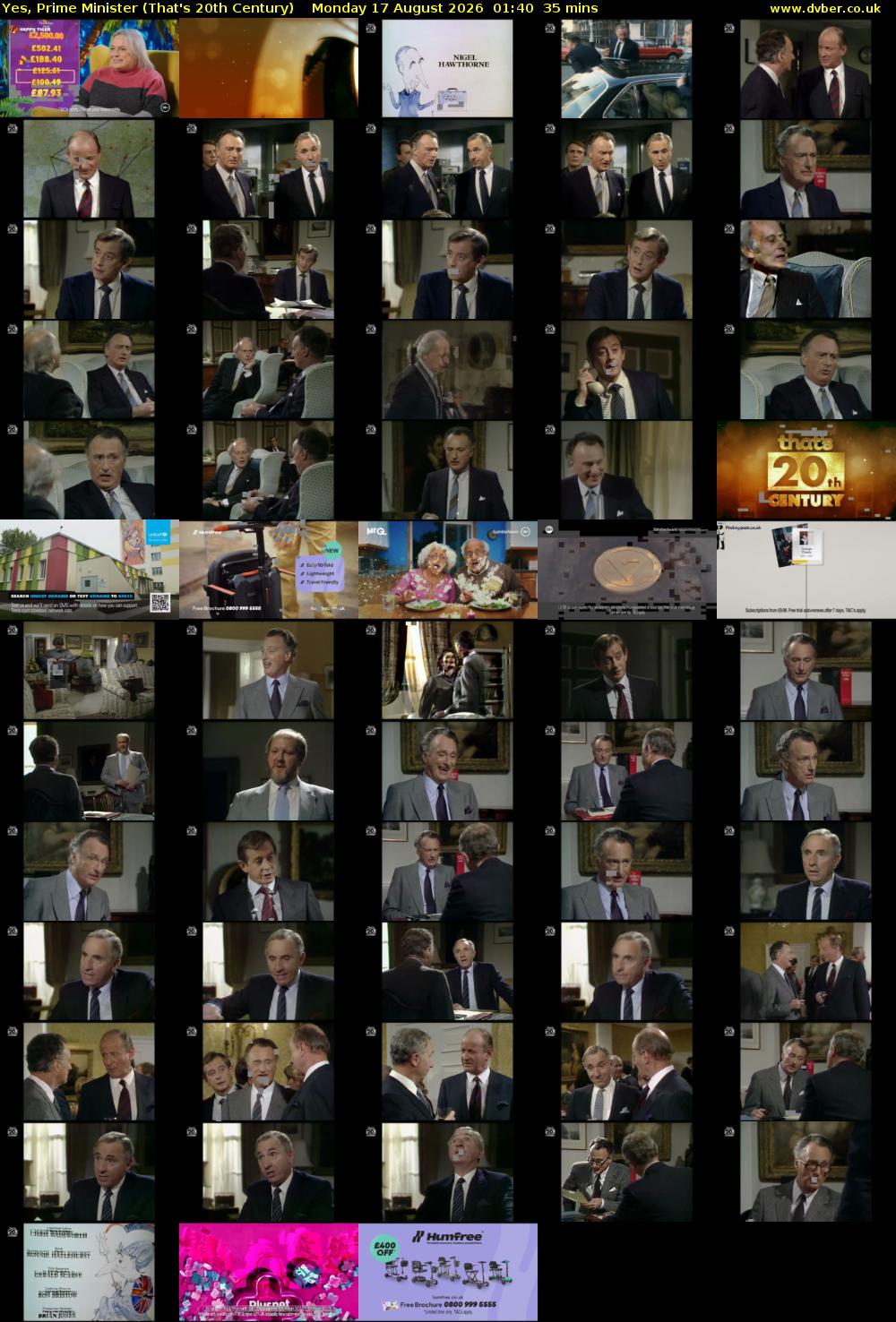 Yes, Prime Minister (That's 20th Century) Monday 17 August 2026 01:40 - 02:15