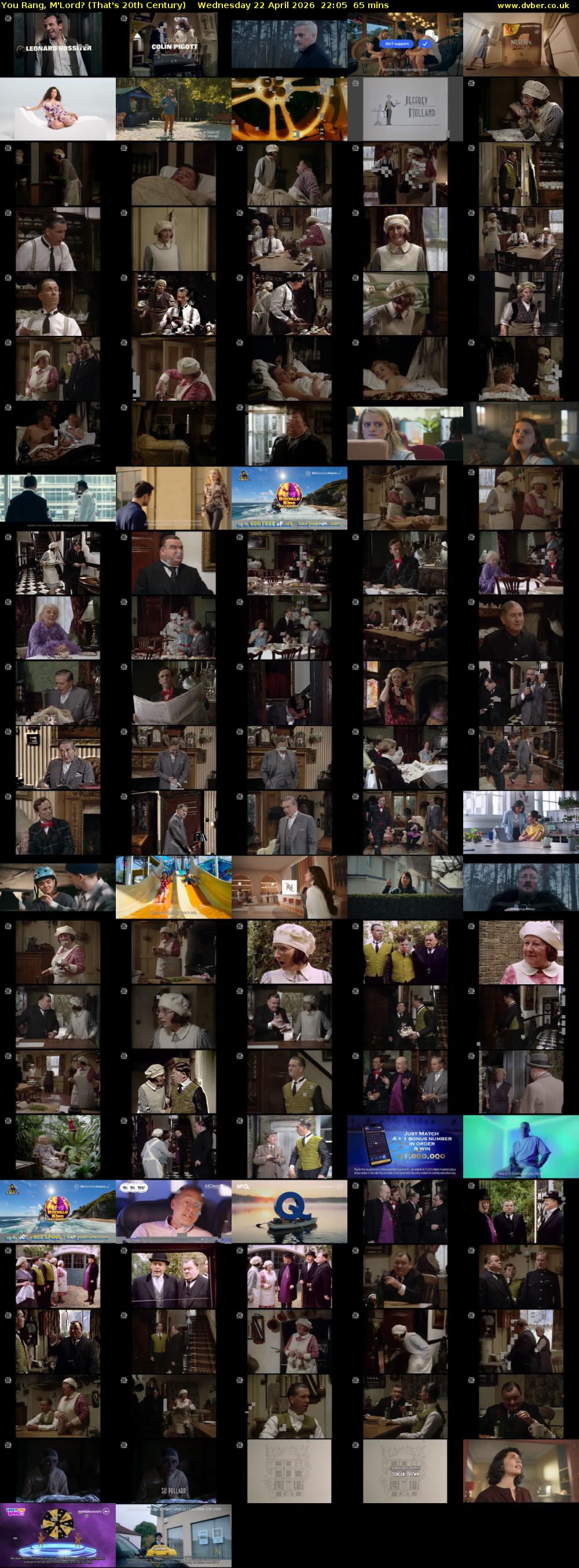 You Rang, M'Lord? (That's 20th Century) Wednesday 22 April 2026 22:05 - 23:10